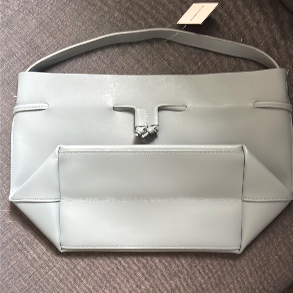 Macy's light blue Gray Shoulder Bag with Modern Design